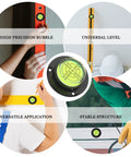 4pcs Acrylic Cylindrical Mini Spirit Level Tool for Precise Measuring in circular images demonstrating precision and applications.
