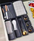 Tool Box Organizer With Tray Dividers For Silverware And Hardware Storage In Drawers, Workbenches, Desks And Cabinets