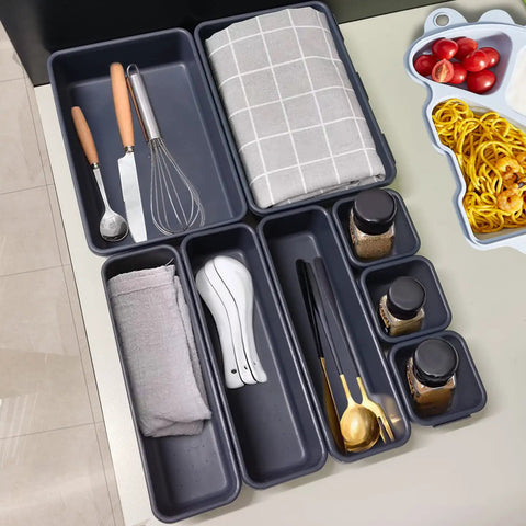Tool Box Organizer With Tray Dividers For Silverware And Hardware Storage In Drawers, Workbenches, Desks And Cabinets