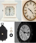 Clock Movement With Pendulum Silent No Tick Mute Mechanism Replacement Kit Black Plastic DIY Wall Clock Parts Easy Install