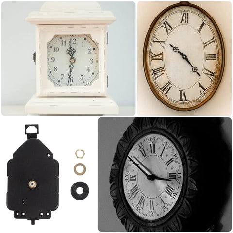 Clock Movement With Pendulum Silent No Tick Mute Mechanism Replacement Kit Black Plastic DIY Wall Clock Parts Easy Install