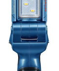18V Articulating LED Work Light Bare Tool with Six LEDs, 300 Lumens, lightweight design, front view with hanging hook