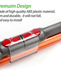 Accessory Holder Attachment Clip For V11 V10 V8 V7 Cordless Vacuum Cleaners Pack Of 2 Transparent Dual Head Clip close-up view