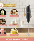 Powerful Milk Frother With Double Whisk Handheld Electric Foam Maker Portable Mini Blender Foamer Stirrer for multiple uses