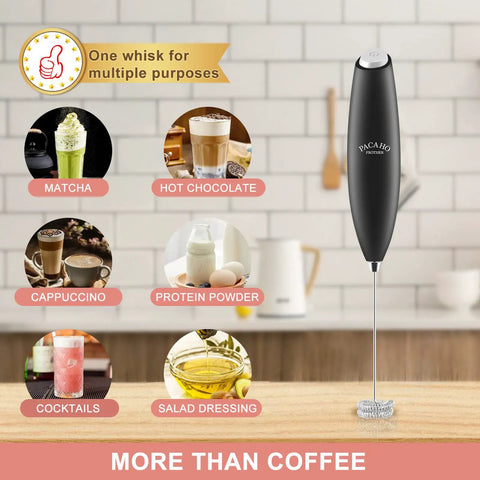 Powerful Milk Frother With Double Whisk Handheld Electric Foam Maker Portable Mini Blender Foamer Stirrer for multiple uses