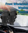 Front Windshield Washer Nozzles Kit For Pilot 2009 To 2012 2014 2015 Direct Fit Replacement driving view with nozzle spray effect