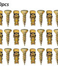 Six By Fourteen Mm Heavy Duty Expansion Screw Kit Secures Loose Cabinet Doors With Zero Sweat Arrives In Tidy Storage Box Ideal For Kitchen Cabinet Updates On Wood Tile Marble Or Concrete Panels Over Fifteen Mm Thick Boss Grade Handyman Essential - 30 screws in a row.