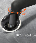Top Notch Office Chair Caster Wheels Replacement Rubber Casters Drop Straight In Smooth As Butter Heavy Duty Floor Safe Rollers Clean Upgrade For Gaming Desk Chairs Set Of Five showing 360-degree rotation feature.