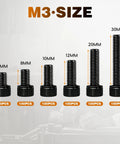 100 Pack M3 X 10mm Hex Socket Head Cap Screws, Grade 12.9 Alloy Steel Allen Bolts of various lengths