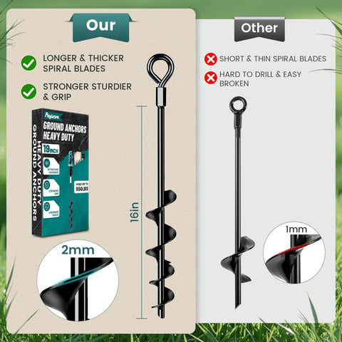 Badass Heavy Duty Spiral Ground Anchors For Mobile Homes Backyards And Sheds Tough As Nails Carbon Steel Tie Down Kit Never Budge In Eighty Mile Wind Gusts
