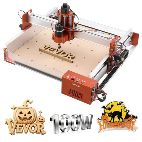 CNC Router Machine With 100W Spindle For Wood Acrylic And More, 3-Axis Engraving Milling, 15.75 By 15.75 Inch Working Area