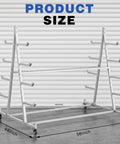 Smooth Rolling Cantilever Pipe Rack Cart With Five Tier Horizontal Lumber Storage Setup 1800 Pound Capacity Beast Mode Iron Frame Utility Shelving labeled size 44x56x52 inches.