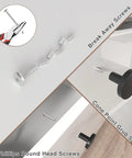 Two Pack Round Cabinet Knobs And Drawer Pulls Matte Black For Bifold Barn Doors, Durable Aluminum Alloy Hardware With Smooth Grip, Easy Install, Must Have For Everyday Home Renovation. Matte black round knob and screws on cabinet drawer.