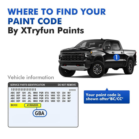 Crimson Touch Up Paint Kit For Chevy - DIY Scratch Repair And Automotive Paints instructions on finding vehicle paint code