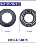 Beefed Up Whole Parts Washer Tub Seal Kit 5303279394 black rubber seal, 1.33 inch and 2.53 inch dimensions
