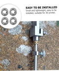 10 Pack Stainless Steel Locking Collars For Printers With Easy Installation And Lightweight Design Built To Last T8 Lead Screw Lock Rings For 3D Printer Shafts, showing installation on 3D printer shaft.