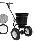 50Lb Capacity Walk Behind Fertilizer Spreader For Lawn Care With Hopper Screen And Rain Cover All Season Ready For Yard Work