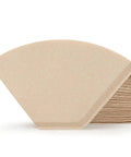 Mess Free Cone Coffee Filters 200 Count For 1 To 2 Cup Brewers Natural Unbleached Brown Paper Disposable Pour Over Basket Papers Fit Most Coffee Makers For Home Office And Cafe Use, stacked view