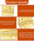 Five Pack Mini Brass Jewelry Box Hinges Set Gold Folding 1 Inch Hinge With Mounting Screws For Wooden Boxes Jewelry Cases Drawers