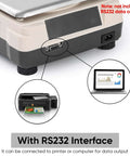 Pro Grade 0.01g Lab Scale With 5000g Capacity, Gram Counting Balance, RS232 Port, digital interface view.
