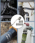 Super Cool Stainless Steel Hose Clamp DIY Kit With Adjustable Worm Gear Strap And Fasteners For Rust Proof Automotive Marine Pipe Repairs In Custom Silver Sizes on hoses