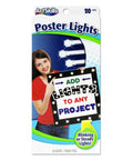 Cool White Battery-Operated Poster Lights Kit With 20 LEDs For Poster Boards Signs Science Fair Displays Party Decor And Sign Making Steady Or Flashing Modes For Dope Creative Projects product packaging image