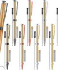 12 Pack 7mm Trimline Twist Pen Kit With Refills For Wood Turning Slimline Pen Making Supplies For DIY Craft Projects retractable pens.
