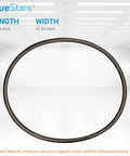 Replacement Starter Generator Belt For Club Car DS 1992 Up And Precedent Gas Carts 2004 Up, showing full belt loop, 34.5x0.34 inch dimensions.