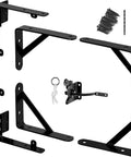 No Sag Gate Kit With Gate Latch And Corner Bracket Heavy Duty Hinges For Wooden Fences Doors Driveway And Corral Gates Steel Construction Built To Last A Lifetime displayed