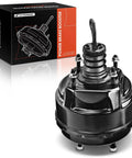 Heavy Duty Vacuum Brake Booster Straight Swap For Classic Ford Mustang Fairmont Granada LTD Thunderbird Mercury Cougar Marquis Zephyr Street Ready Replacement Kit Without Master Cylinder, detailed view with steel shell and mounting hardware.