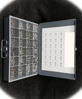 Stainless Socket Allen Head Cap Screw Kit 2000 Piece Do It All Hardware Fastener Set open case with screws displayed