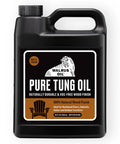 100 Percent Pure Tung Oil Wood Finish For Any Project No VOCs Food Safe FDA Food Contact Safe Ingredients For Cabinets Doors Floors Outdoor Furniture And Indoor Walls Black 32 Oz Jug