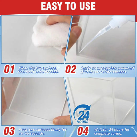 Steps for using Ultra Strong Glass Glue For Mirrors Jewelry And Diy Art 30g Clear Adhesive With Fast Cure Bond That Sticks Without Clamps