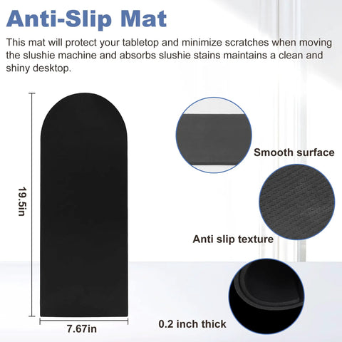 Anti Slip Mat With Detachable Shields And Spout Cover For Slushie Accessories Fits Frozen Drink Machines BPA Free