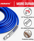 Pro Grade Universal Airless Paint Sprayer Hose 50 Ft Long 1 Quarter Inch ID High Pressure Up To 3300 PSI detailed view