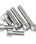 DIN 912 Heavy Duty 304 Stainless Steel Cheese Head Hex Socket Cap Screws M10 X 80mm grouped showing detailed design.