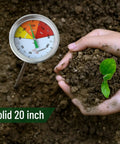 Durable 20 Inch Compost Soil Thermometer With Stainless Steel Stem Dual Celsius And Fahrenheit Dial Clear Color Coded Temperature Ranges Heavy Duty Garden Tool For Accurate In Soil Readings in compost soil