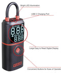 Slick Rechargeable Tire Inflator And Portable Air Compressor Featuring Digital Led Display And Automatic Shutoff, showing LED display and USB C port.