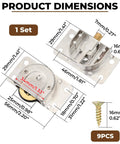Smooth Sliding Cabinet Door Hardware Set With Durable Stainless Steel Single Wheel Rollers And Zinc Alloy Pulley Track