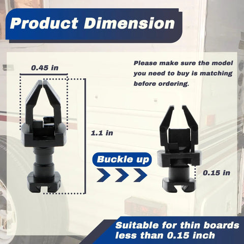 Heavy Duty Rv Refrigerator Vent Clips And Camper Fridge Quarter Turn Latches Norcold 617772 Replacement with dimensions 0.45 in x 1.1 in x 0.15 in.