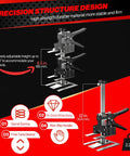 2 Pack Labor Saving Arm Jacks Beefy 220 LB Heavy Duty Furniture Lifters With 6.5 Inch Adjustable Height, design structure