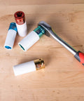 19mm Lug Nut Socket For Half Inch Drive With Non Marring Sleeve And Thin Wall CR MO Steel For Impact Tools Wheel Service Keeps Rims Scratch Free And Handles Up To 400 Ft Lb Torque with a wrench and other sockets on wooden surface.
