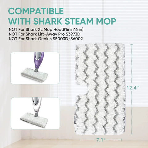4 Pack Washable Steam Pocket Mop Pads For Shark S3500 Series Compatible With S3501 S3601 S3550 S3901 SE450 S3801CO