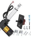 12V Beefy Built Tough Heavy Duty Electric Linear Actuator With 6000N 1320 Lb Force 4 Inch Stroke IP54 Waterproof Includes Manual Switch Controller and mounting brackets