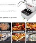 Heavy Duty 550W Mobile Deep Fryer Oil Filter Cart With Stainless Steel Construction For Professional Restaurant Use High Capacity 65 Liter Tank.