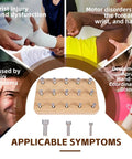 Premium Wooden Finger Pegboard For Adults Hand Therapy And Fine Motor Skill Rehab with symptoms illustration