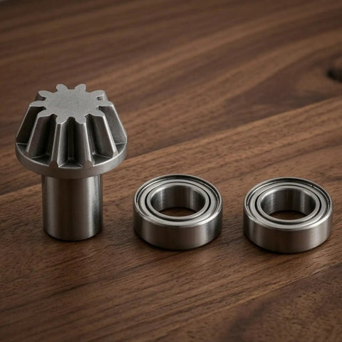 Bevel Gear Replacement For 1 16 And 1 14 Scale RC Cars Front End Drivetrain Gear Set Powder Metallurgy Metal Construction Smooth Power Transfer Maintenance And Tuning Upgrade For Meijiaxin And Other RC Buggies, with bearings