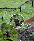 25 Adjustable Drip Irrigation Emitters With Stakes 0 To 18 GPH Flow 360 Degree Sprinkler Heads for Garden Lawn Flower Beds