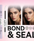 All Day Waterproof Lash Bond And Seal Eyelash Glue 10ml for DIY Extensions shown with model before and after.