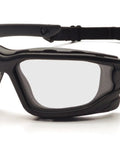Ultra Light I Force Slim Safety Goggles With Black Frame And Clear Anti Fog Lens Quick Release Temples And Elastic Strap
